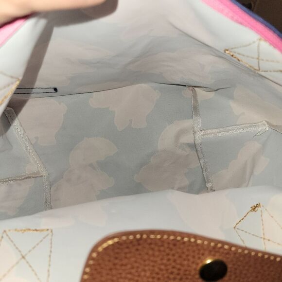 Simply Southern Canvas Tote Bag Blue Pink Elephant Beachy  NWT - Picture 3 of 6